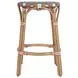 Ballito French Orange and Brown Counter Height Stool