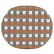 Ballito French Orange and Brown Counter Height Stool
