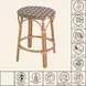 Ballito French Orange and Brown Counter Height Stool