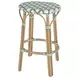 Ballito French White and Green Bar Stool