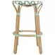 Ballito French White and Green Bar Stool