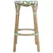 Ballito French White and Green Bar Stool
