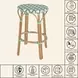 Ballito French White and Green Bar Stool