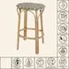 Ballito French Yellow and Brown Bar Stool
