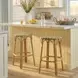 Ballito French Yellow and Brown Bar Stool