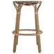 Ballito French Orange and Brown Bar Stool