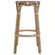 Ballito French Orange and Brown Bar Stool