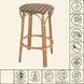 Ballito French Orange and Brown Bar Stool