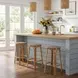 Ballito French Orange and Brown Bar Stool