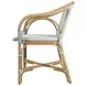 Portofino White and Gray Arm Chair