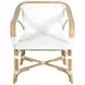 Portofino Smooth White Arm Chair