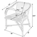 Portofino Smooth White Arm Chair