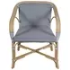 Portofino Gray and White Arm Chair