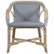 Portofino Gray and White Arm Chair