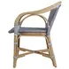 Portofino Gray and White Arm Chair