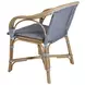 Portofino Gray and White Arm Chair