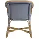Portofino Gray and White Arm Chair