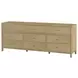 Nora Light Oak 9 Drawer Dresser