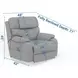 Dreamtime Haze Performance Fabric Zero Gravity Power Recliner with USB Charging and Neck Pillow