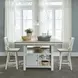 Harvest Fields Weathered White and Sandstone 5 Piece Extendable Gathering Dining Set