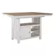 Harvest Fields Weathered White and Sandstone 7 Piece Extendable Gathering Dining Set