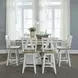 Harvest Fields Weathered White and Sandstone 7 Piece Extendable Gathering Dining Set