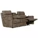 Tranquility Pewter Lay Flat Power Reclining 87" Sofa with Power Lumbar and Heat Massage