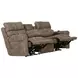 Tranquility Pewter Lay Flat Power Reclining 87" Sofa with Power Lumbar and Heat Massage