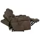 Tranquility Pewter Lay Flat Power Reclining Console 76" Loveseat with Power Lumbar and Heat Massage