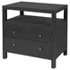 Nora Charcoal 2 Drawer Open Nightstand