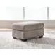 Loreo Beige Upholstered Rectangular Ottoman