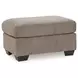 Loreo Beige Upholstered Rectangular Ottoman