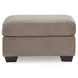 Loreo Beige Upholstered Rectangular Ottoman