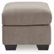 Loreo Beige Upholstered Rectangular Ottoman