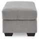 Loreo Gray Upholstered Rectangular Ottoman
