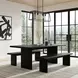 Halmstad Black Dining Bench