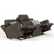 Arezzo Chocolate Power Headrest Power Reclining 87" Sofa