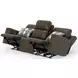 Arezzo Chocolate Power Headrest Power Reclining 87" Sofa