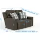 Arezzo Chocolate Zero Gravity Power Reclining 62" Loveseat with Power Headrest
