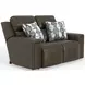 Arezzo Chocolate Zero Gravity Power Reclining 62" Loveseat with Power Headrest