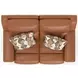 Arezzo Whiskey Zero Gravity Power Reclining 62" Loveseat with Power Headrest