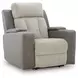 Point Clear Sisal Power Recliner with USB Charging and Lumbar Support