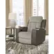 Point Clear Sisal Power Recliner with USB Charging and Lumbar Support