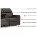 Lavenhorne Granite 77" Reclining Console Loveseat