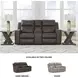 Lavenhorne Granite 77" Reclining Console Loveseat