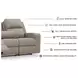 Lavenhorne Pebble 87" Reclining  Sofa with Drop Down Table