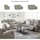 Lavenhorne Pebble 87" Reclining  Sofa with Drop Down Table