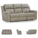 Lavenhorne Pebble 87" Reclining  Sofa with Drop Down Table