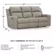Lavenhorne Pebble 87" Reclining  Sofa with Drop Down Table