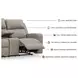Lavenhorne Pebble 77" Reclining Console Loveseat